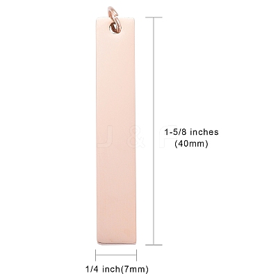 Ion Plating(IP) 304 Stainless Steel Pendants STAS-I311-14A-RG-1