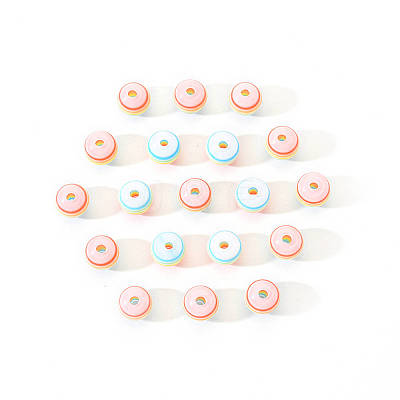 50Pcs Transparent Stripe Resin Beads RESI-YW0001-02D-1