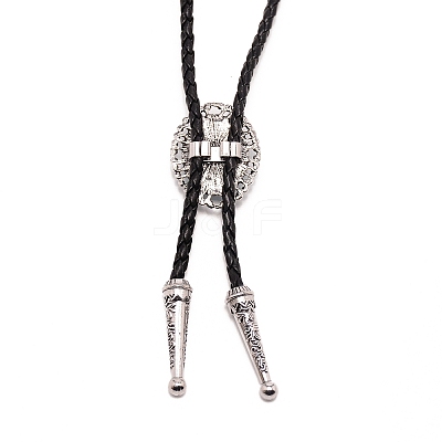 Oval Synthetic Turquoise Laria Necklace for Men Women NJEW-WH0011-17AS-1