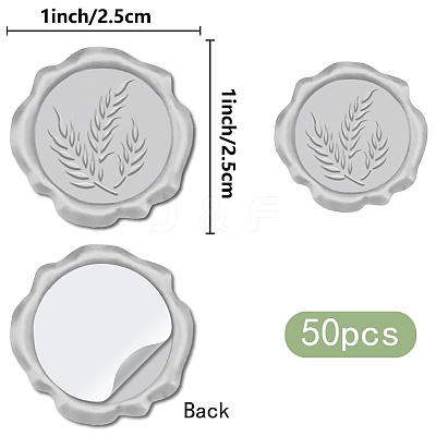 50Pcs Adhesive Wax Seal Stickers DIY-CP0010-99D-1
