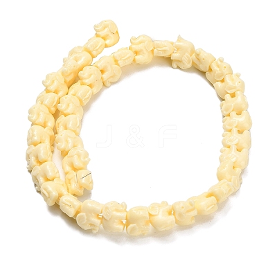 Synthetic Coral Dyed Carved Bead BSHE-H114-04E-1