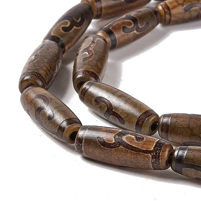 Tibetan Style dZi Beads Strands G-A024-01U-1