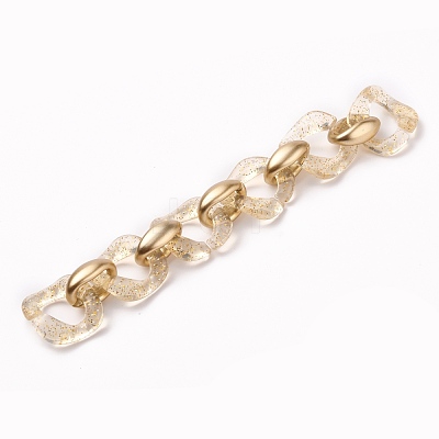 Handmade Transparent Acrylic Link Chains AJEW-JB00835-01-1