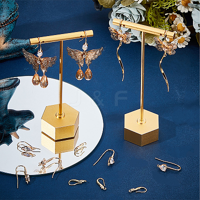16Pcs 4 Style Brass Earring Hooks KK-BBC0012-53-1
