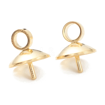 304 Stainless Steel Cup Pear Peg Bails Pin Pendants X-STAS-G248-03-1