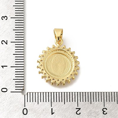 Rack Plating Brass with Cubic Zirconia Pendants KK-Z086-33G-08-1