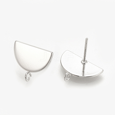 Brass Stud Earrings Findings KK-S345-191P-1