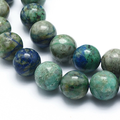Assembled Synthetic Chrysocolla and Lapis Lazuli Beads Strands G-G823-07-12mm-1
