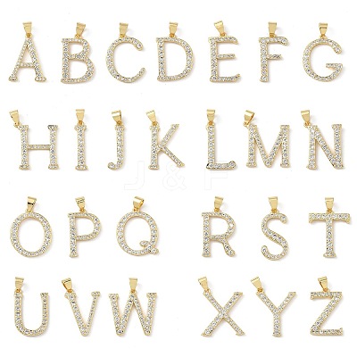 Brass Micro Pave Cubic Zirconia Pendants KK-L239-057G-1