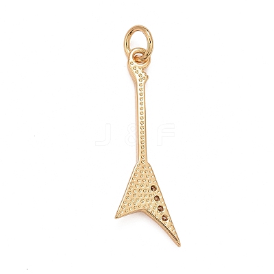Rack Plating Brass Clear Cubic Zirconia Pendants LS-KK-M229-26G-1