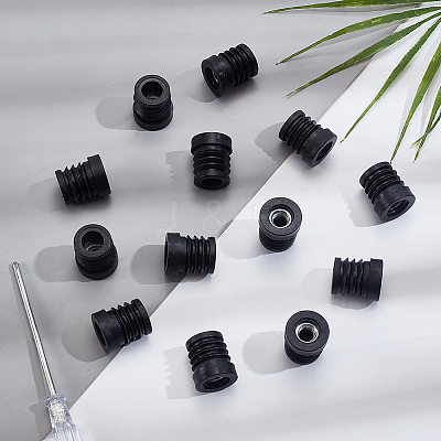 40Pcs Round Plastic Plug Tubing End Cap FIND-GA0007-14-1