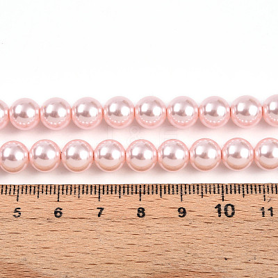 Baking Paint Pearlized Glass Pearl Bead Strands HY-N002-8mm-A10-1