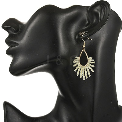 Stainless Steel with Glass Seed Beads Dangle Earrings EJEW-MZ00826-1