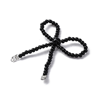 Alloy & Glass Bowknot Chandelier Component Links PALLOY-D359-02C-1