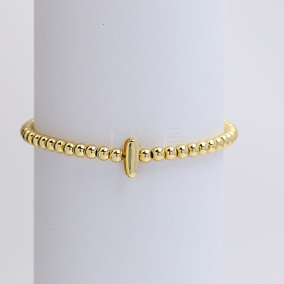 Brass Beaded Stretch Bracelets for Women FS-WG560D0-09-1