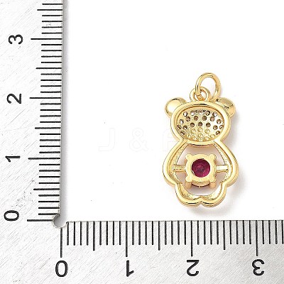 Brass Micro Pave Cubic Zirconia Pendants KK-Q068-04B-1