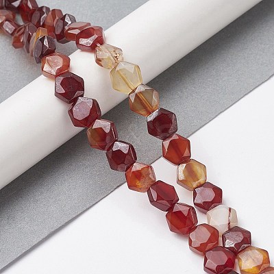 Natural Red Agate Beads Strands G-K359-C13-01-1