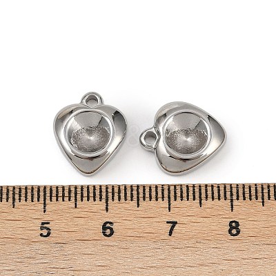304 Stainless Steel Pendant Cabochon Settings STAS-L022-534P-1