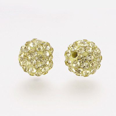 Polymer Clay Rhinestone Beads RB-K050-8mm-C11-1