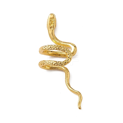 Sterling Silver Snake Cuff Earrings EJEW-L263-01G-1