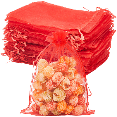 100Pcs Organza Bags Jewellery Storage Pouches Wedding Favour Party Mesh Drawstring Gift OP-SP0001-01A-1
