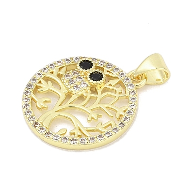 Brass Micro Pave Cubic Zirconia Pendants KK-D317-137G-1