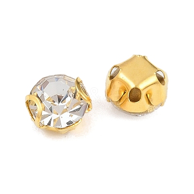 Flat Round Sew on Rhinestone Montee Beads STAS-B107-01B-01G-1