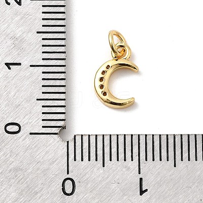 Brass Micro Pave Cubic Zirconia Pendants KK-Z135-03G-01-1