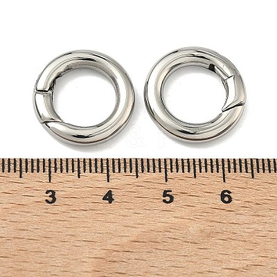 Tarnish Resistant Ring Smooth 304 Stainless Steel Spring Gate Rings STAS-E073-06-A-1
