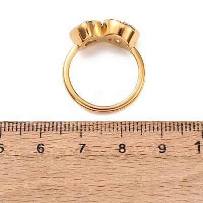 304 Stainless Steel Pave Cubic Zirconia Finger Rings for Women RJEW-K319-02A-G-1