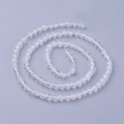 Natural White Topaz Beads Strands X-G-F619-28-4mm-1