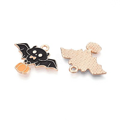Halloween Theme Alloy Enamel Pendants ENAM-T022-54G-05-1