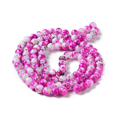 Drawbench & Baking Paint Glass Beads Strands GLAA-S176-09-1