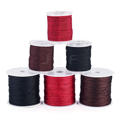 6Rolls 6 Colors Nylon Braided Cord NWIR-TA0001-46D-1