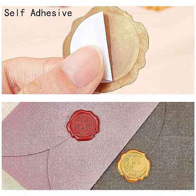 100Pcs Adhesive Wax Seal Stickers DIY-CP0009-47A-1