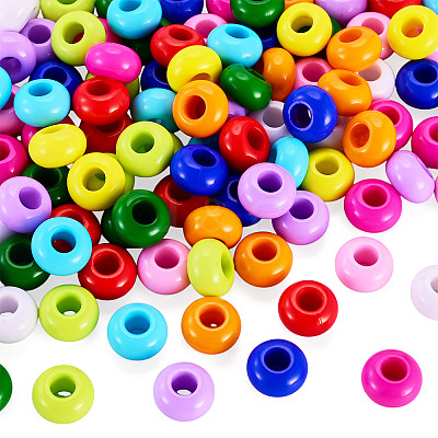 110Pcs 11 Colors Opaque Acrylic European Beads SACR-TA0001-75-1