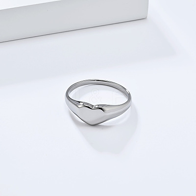 Heart 304 Stainless Steel Finger Rings for Women FS-WGDCCF4-02-1