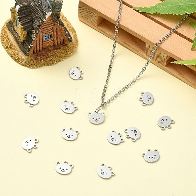 304 Stainless Steel Charms STAS-CJC0008-10P-03-1
