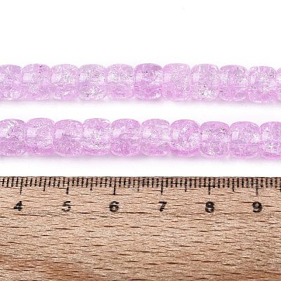 Crackle Transparent Glass Beads Strands GLAA-N069-03A-08-1