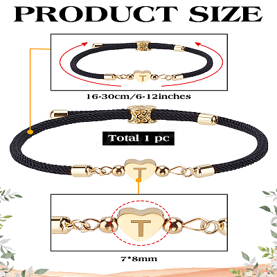 1Pc Adjustable Nylon Cord Bracelets for Women Men BJEW-LP0001-30T-1