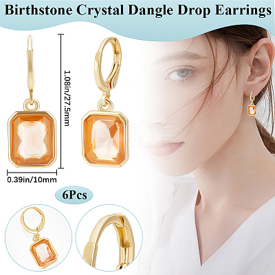 3Pairs Brass Leveback Earring EJEW-BBC0001-61E-1