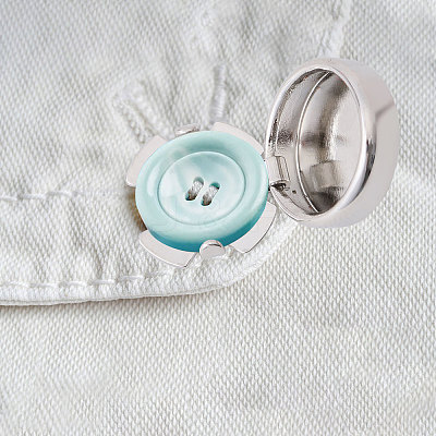 3 Pairs 3 Colors Brass Cufflinks BUTT-CA0001-22-1