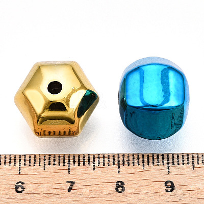 UV Plating Opaque Acrylic Beads PACR-T017-03-1