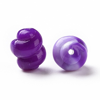 Two Tone Opaque Acrylic Beads OACR-P013-31A-1