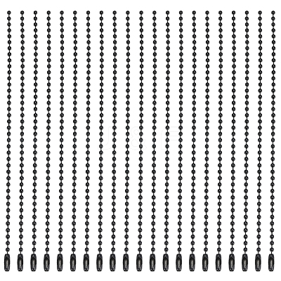 100Pcs Iron Ball Chains with Connectors IFIN-SP0001-67EB-1