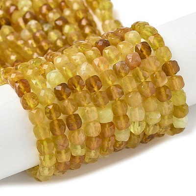 Natural Yellow Opal Beads Strands G-R013-C01-1