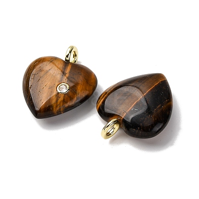 Natural Tiger Eye Pendants G-P588-01G-06-1