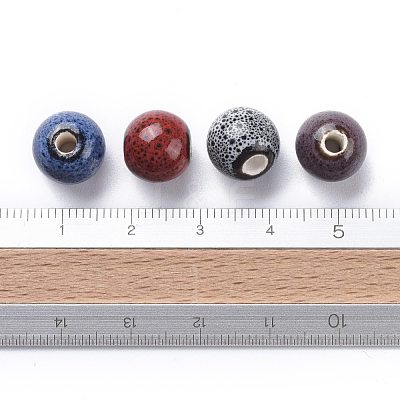 Handmade Fancy Antique Glazed Porcelain Beads PORC-R403-M2-1