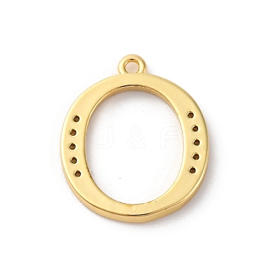 Rack Plating Brass Micro Pave Cubic Zirconia Pendant KK-H449-76G-16-1