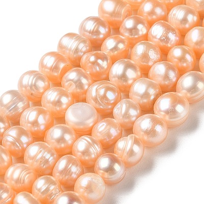 Natural Cultured Freshwater Pearl Beads Strands PEAR-E018-19B-1
